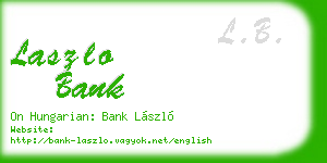laszlo bank business card