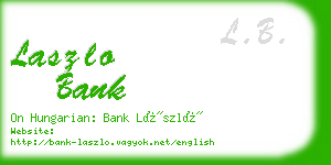 laszlo bank business card